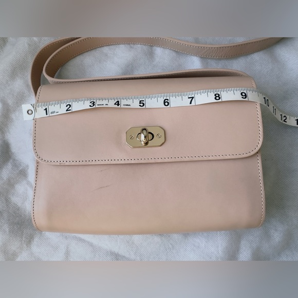VGUC A.P.C. Greenwich Leather Crossbody Shoulder Bag in Pale Pink - Picture 12 of 16